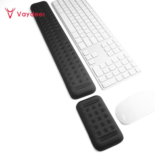 Keyboard and Mouse Wrist Rest Ergonomic Memory Foam Hand Palm Rest Support for Typing and Gaming Wrist Pain Relief and Repair