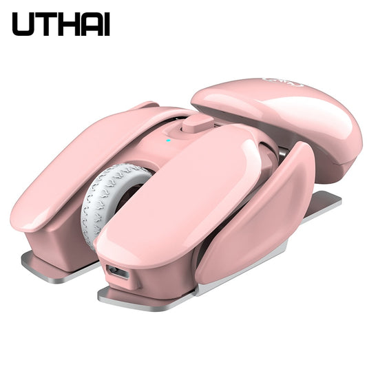 T37 Wireless Mouse USB1600dpi Rechargeable Office USB Mouse 2.4G Optical Mouse, Ergonomic Mouse for Laptop Desktop Sleep