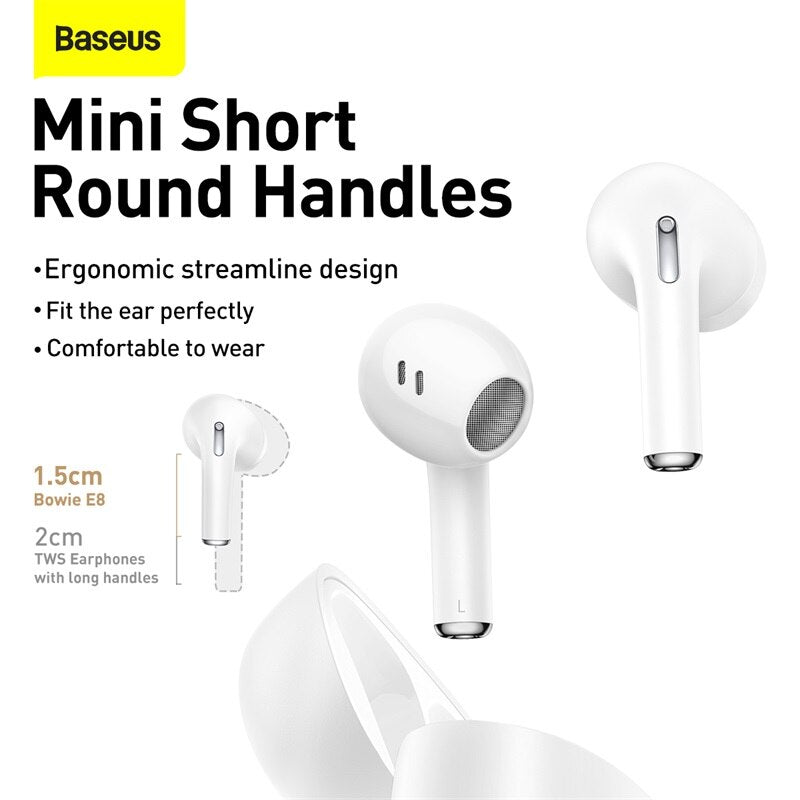 Baseus E8 TWS Wireless Earphone Bluetooth Headphone True Wireless Earbuds Gaming Headset HD Stereo Ear Buds For iPhone 12 Xiaomi