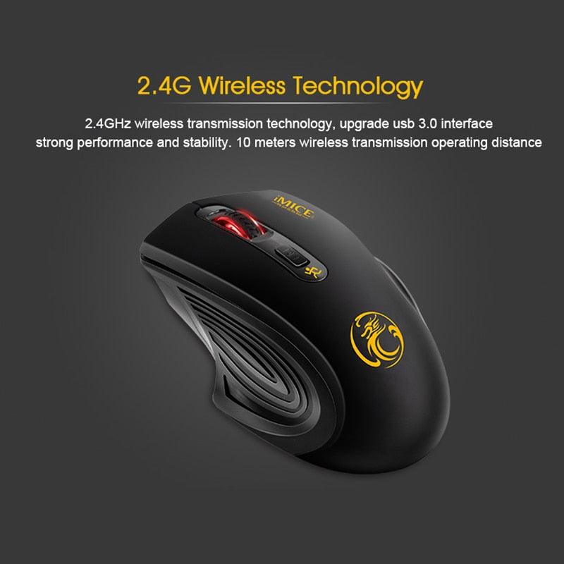 iMice Wireless Mouse 4 Buttons 2000DPI Mause 2.4G Optical USB Silent Mouse Ergonomic Mice Wireless For Laptop PC Computer Mouse