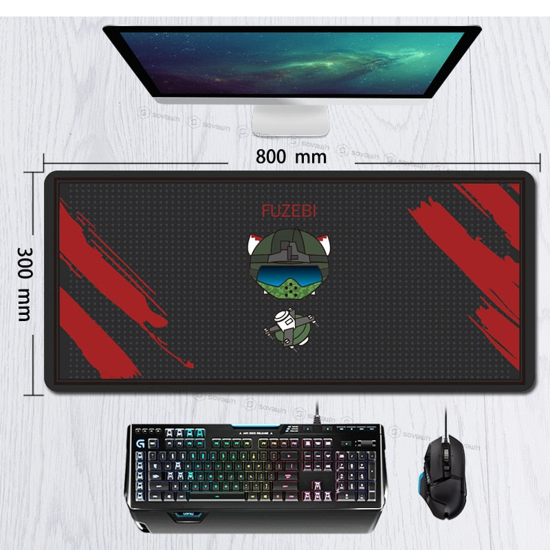 Cute Rainbow Six Siege 80x30cm Rubber Super Large PC Mousepad Gamer Gaming Mouse Pads XL Desk Keyboard Mat for Computer Laptop