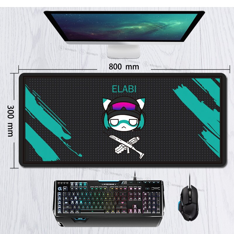 Cute Rainbow Six Siege 80x30cm Rubber Super Large PC Mousepad Gamer Gaming Mouse Pads XL Desk Keyboard Mat for Computer Laptop