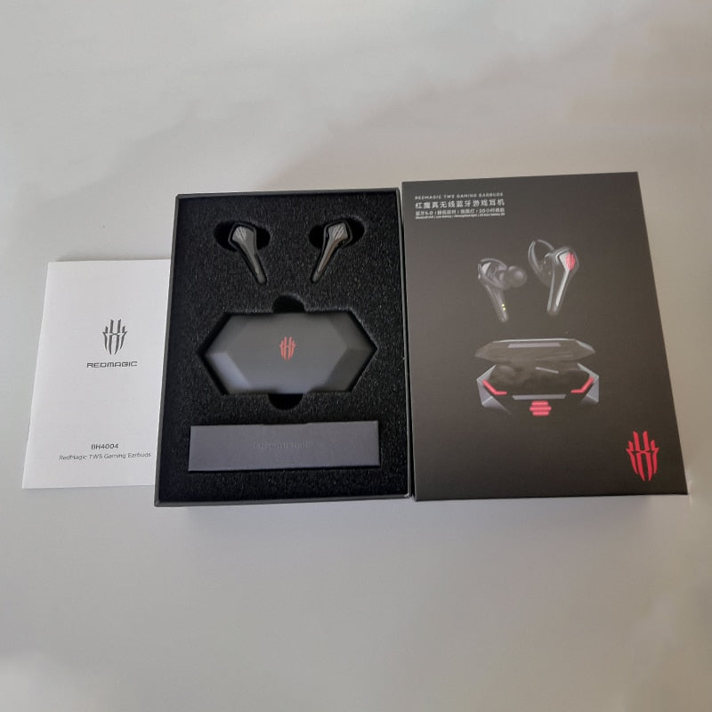 Global Version NUBAI RedMagic TWS Gaming Earphone Wireless Bluetooth Redmagic Cyberpods 4-16 hours battery life 39ms low latency